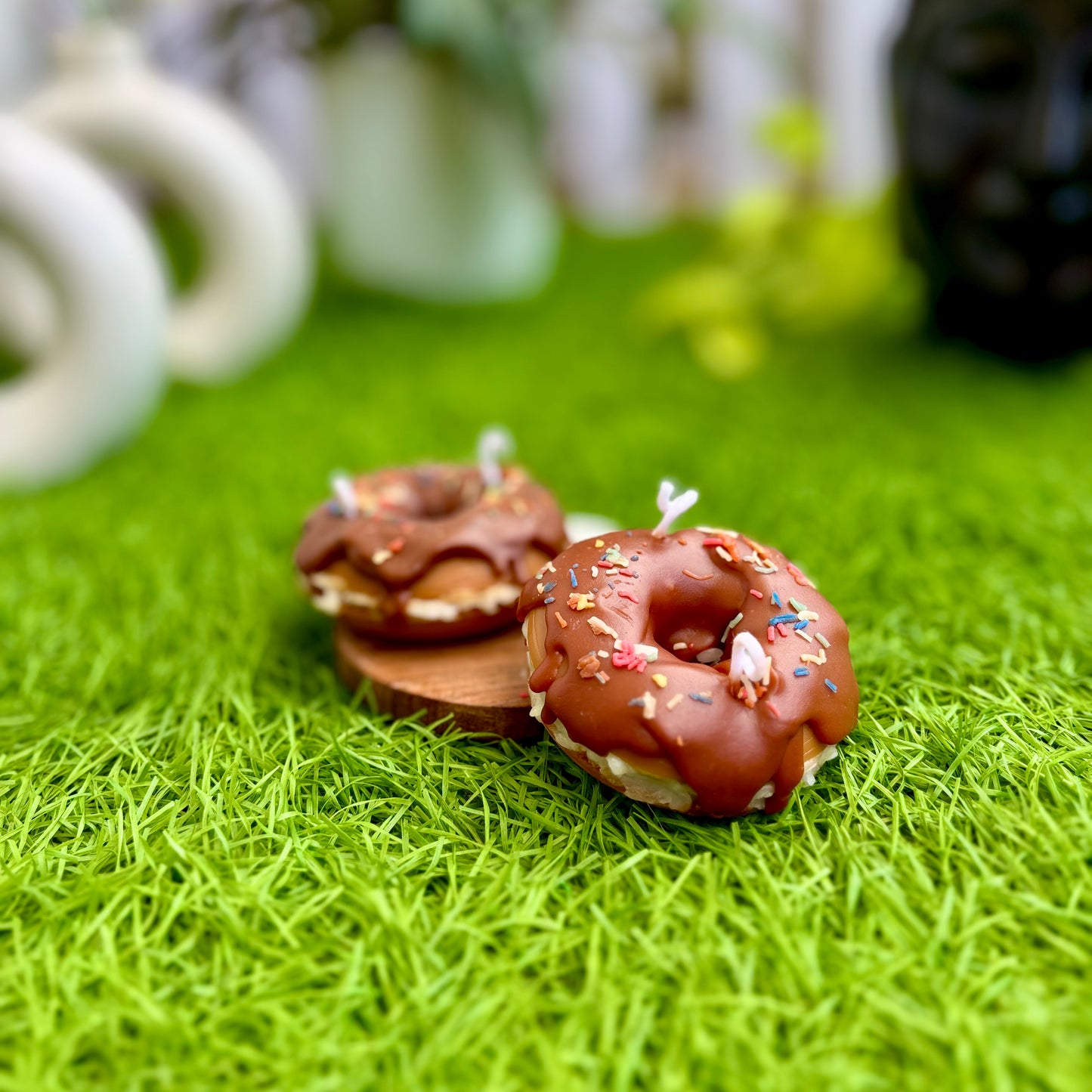 Chocolate Glazed Doughnut Candles