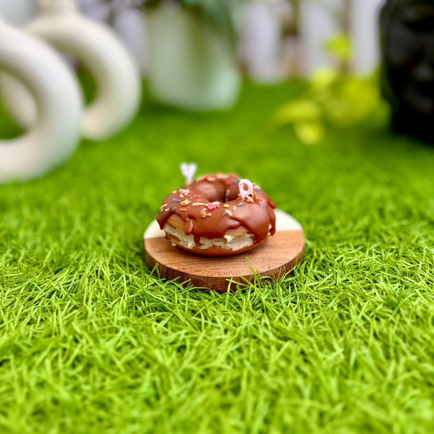 Chocolate Glazed Doughnut Candles
