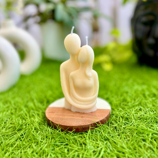 Couple Soy Wax Candle - Romantic Embrace Design