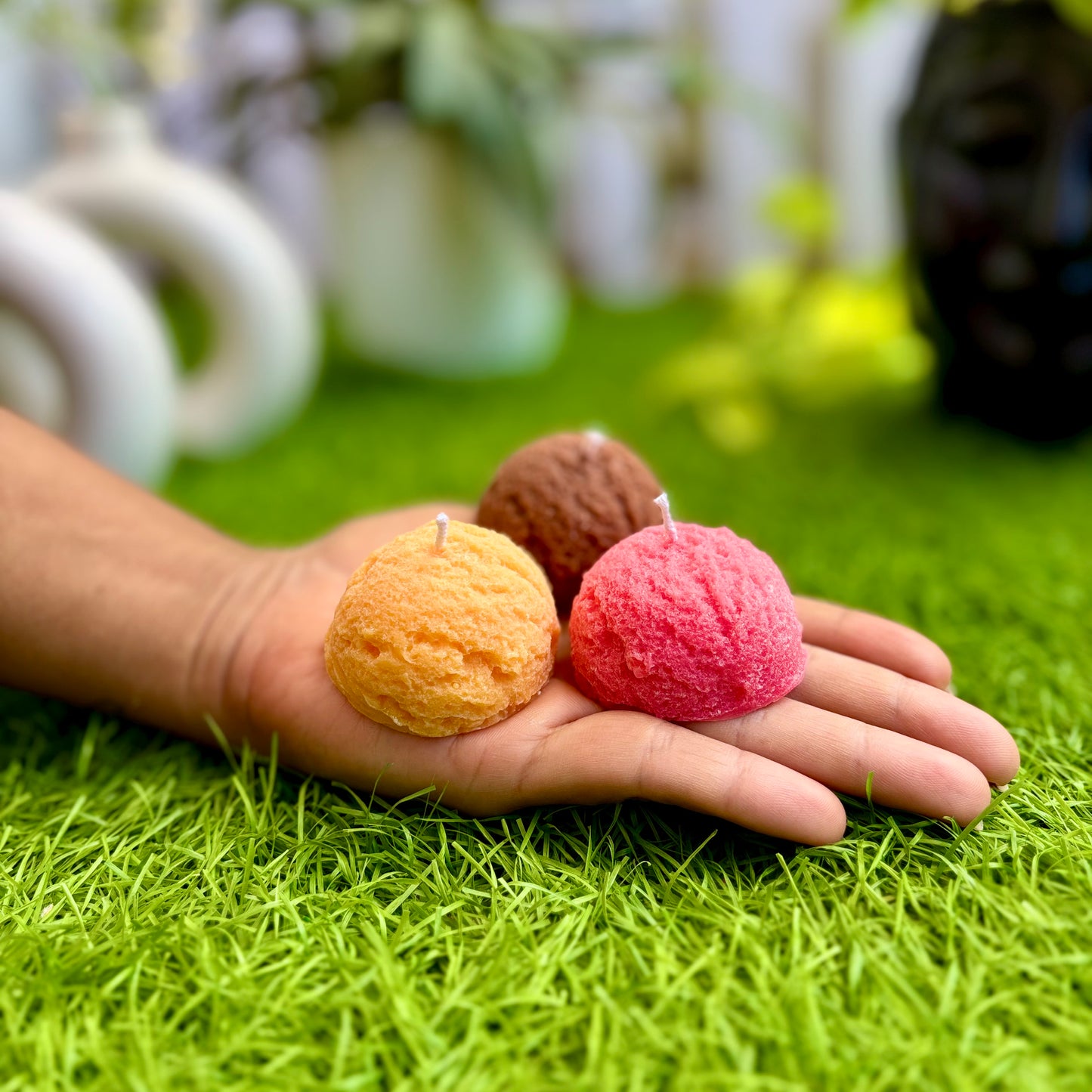 Ice Cream Scoop Candles - Pack of 3