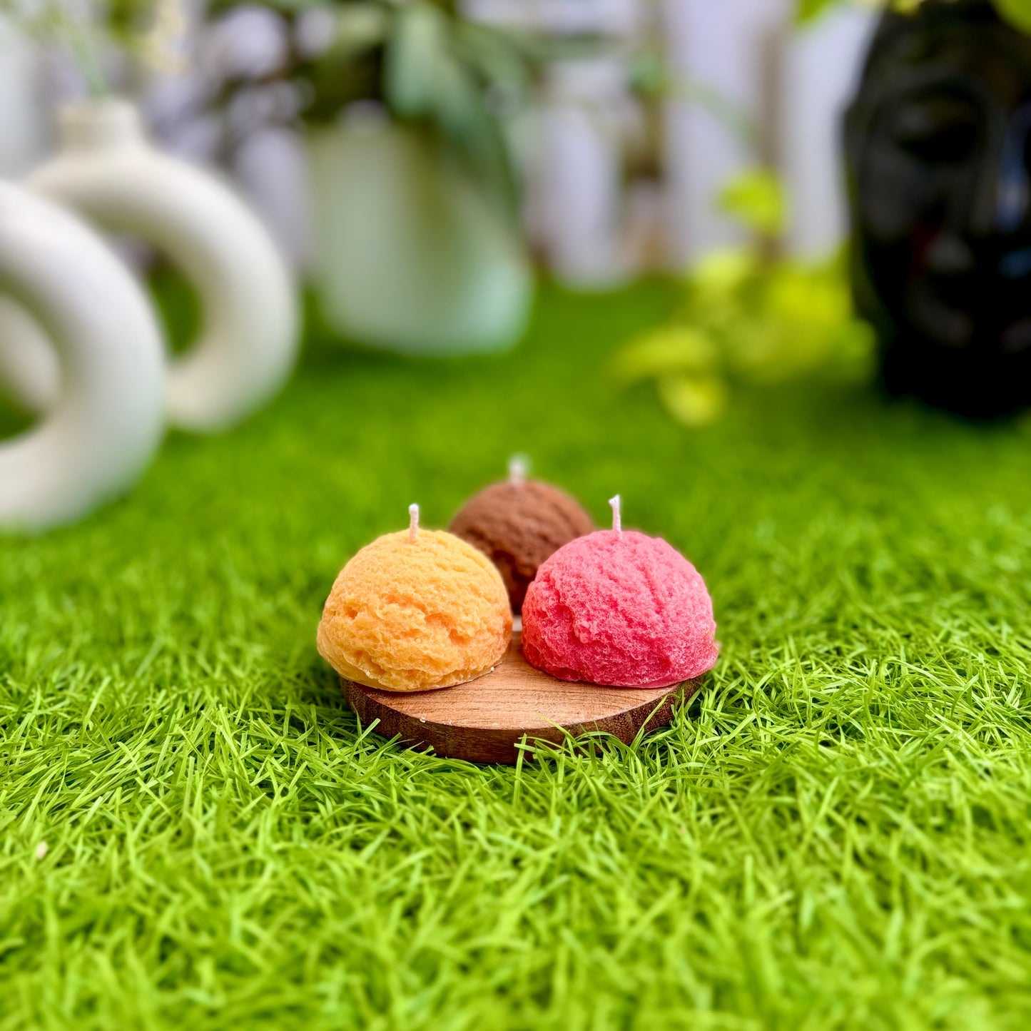 Ice Cream Scoop Candles - Pack of 3