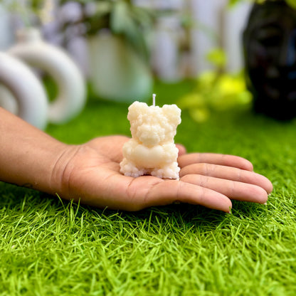 Handmade Big Teddy Bear Candle - Pack of 2
