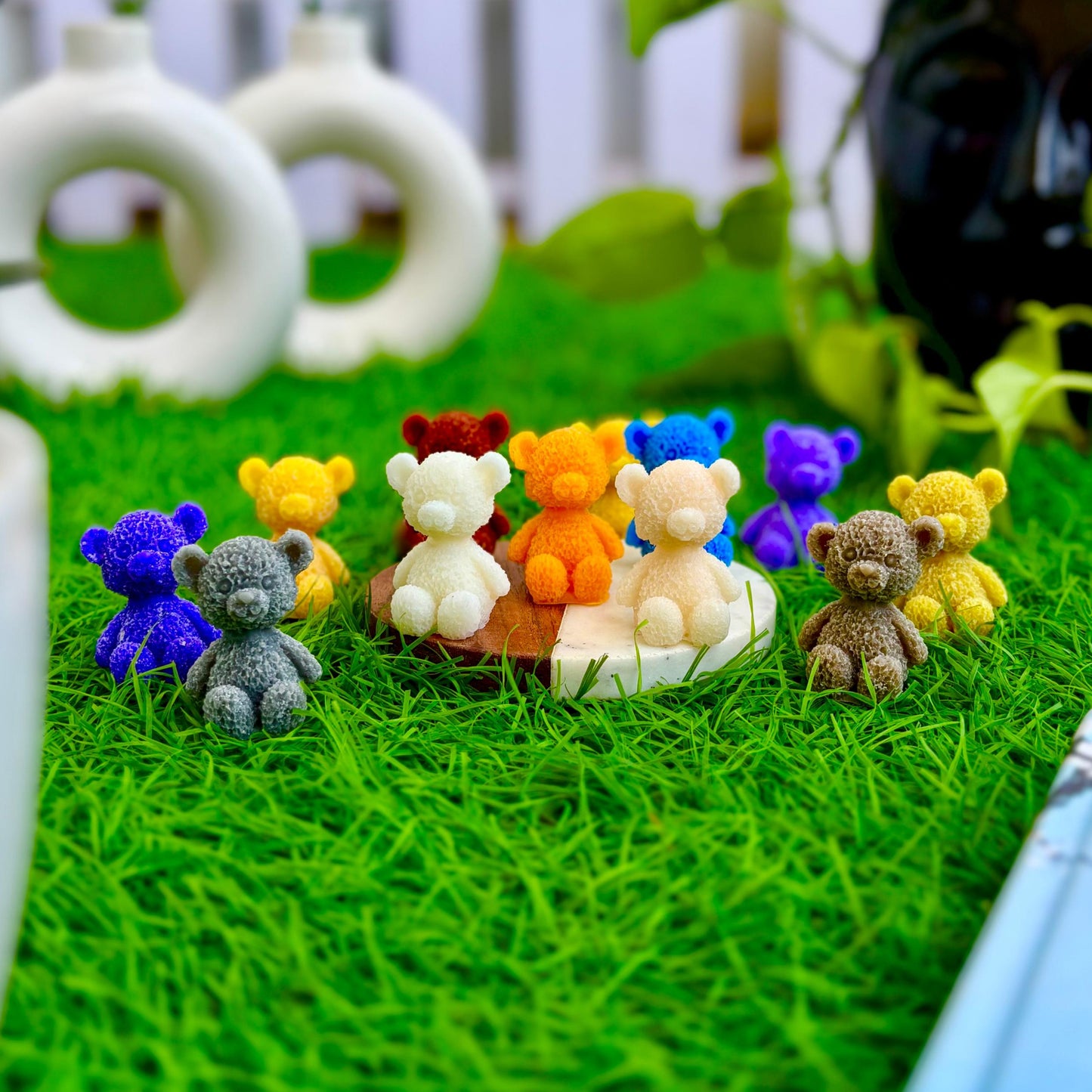 Rimgo Cute Teddy Bear Candles - Pack of 5